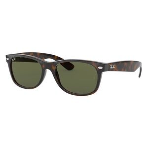 Ray-Ban Original Wayfarer Classic Tortoiseshell Frame W/ Green Lens & Case